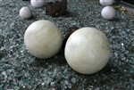 Decorative light green lawn and garden balls