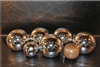 6 inch silver chrome high fire Terracotta fireball