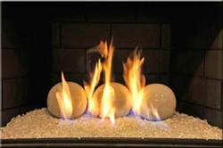 6 inch White, high fire Terracotta fireball