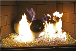 Black on White high fire terracotta Fireball