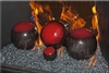 Red and Dark Brown high fire terracotta Fireball