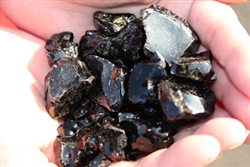 Dark black fire crystals