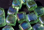 Aqua Green bluegreen square shaped fire crystals