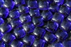 Dark blue square shaped fire crystals