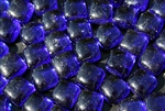 Dark blue square shaped fire crystals