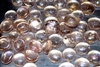 Round Peach colored Pearlized drop fire crystals