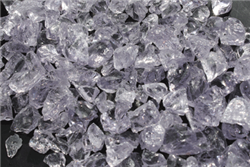 Light pale violet fire crystal for fireglass fireplaces