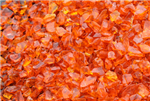 Bright Orange Colored Fire Crystal Toppers