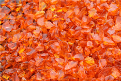 Bright Orange Colored Fire Crystal Toppers