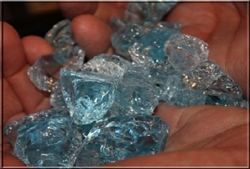 Light bright blue fire crystals