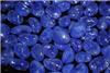 Odd irregular shaped vibrant blue colored fire crystals