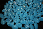 Odd irregular shaped light blue fire crystals