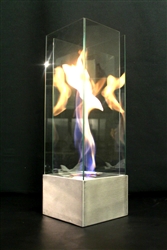 VortexED55 fire in glass
