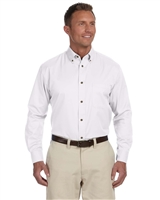 Harriton Men's Easy Blendâ„¢ Long-Sleeve Twill Shirt with Stain-Release | M500