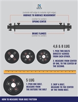 3,500 lb. Axle - Electric Brakes w 5 on 5" - 95" HF 80" SC