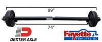 7,000 lb.Trailer Axle - Electric Brakes 89" HF 74" SC