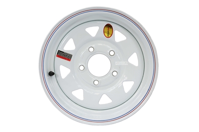 13" White Spoke Wheel 5 lug on 4.5"