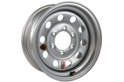 15" Silver Steel Modular Wheel 6-lug on 5.5"