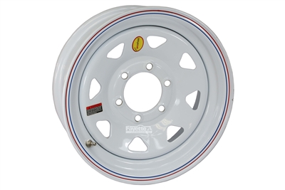 16" White Spoke Trailer Rim 6-lug on 5.5"