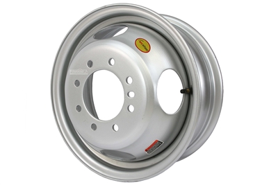 16" Tandem Dual Gray Steel Rim 8-lug on 6.5" 4.75" Pilot