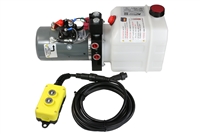 KTI Dual Action Hydraulic Pump with Remote - 3 qt Tank