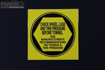 Check Wheel Lugs and Tire Pressure Before Towing