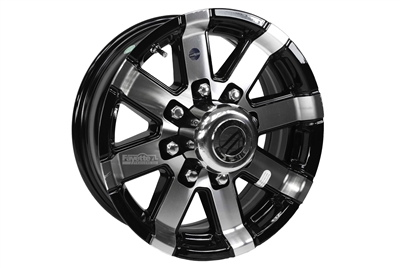 16" Aluminum Spoke Rim Black Accent 8-lug on 6.5"