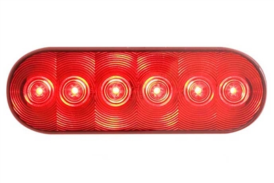 6.5" LED Oval Stop Turn & Tail Light - Red