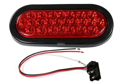6.5" LED Oval Stop/Turn/Tail Light - Red