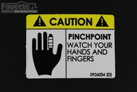 Pinchpoint Warning Decal