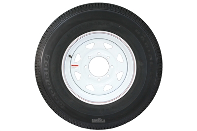 16" Goodride Radial Tire & 16" White Spoke Wheel 8 on 6.5" - 235/80R16