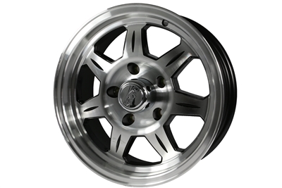 15" Aluminum Spoke Trailer Rim with Black Accents