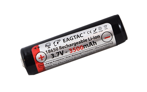 Eagletac: 18650 Li-Ion Protected 3.7V 3500mAH Rechargeable Battery