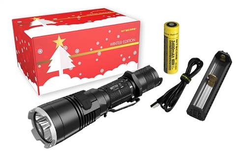 NiteCore MH27UV Rechargeable LED Flashlight w/ Red, Blue, and UltraViolet Light - 1000 lumens