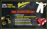 ROUFUSPORT'S ADULT & KIDS TRIAL SPECIALS: A GREAT WAY TO "TRY OUT" ROUFUSPORT (AND GET FREE STUFF!)