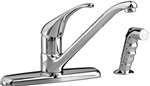 CCY Lead Law Compliant 1 Handle Kitchen Faucet With Spray Chrome 2.2