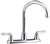 CCY Lead Law Compliant High Arc Kitchen Faucet Less Spray Stainless Steel 2.2