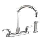 Lead Law Compliant 2.2 GPM Two Hole Lever High Colony Soft Stainless Steel