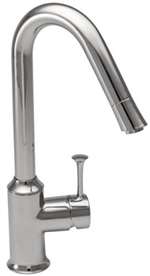 Lead Law Compliant High Kitchen Faucet Pekoe Chrome 2.2 GPM
