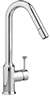 Lead Law Compliant 1 Handle Pullout Kitchen Faucet Stainless Steel 2.2 GPM