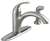 Lead Law Compliant 1 Handle Lever Kitchen Faucet Stainless Steel 2.2 GPM