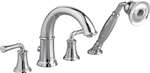 2 Handle Lever Tub Filler With Hand Shower Chrome