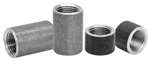 2-1/2 Black Steel Coupling Straight