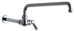 Lead Law Compliant 1 Handle Lever One Hole Wall Mount Kitchen Faucet Chrome