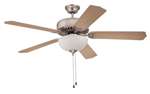 52 5 Blade Ceiling FAN With Light Kit Brushed Nickel