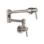 Lead Law Compliant Euro Pot Filler Wall Mount One Hole Stainless Steel 4.0 GPM