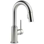 Lead Law Compliant 1.8 GPM Stainless 1 Handle Pull Down Bar Faucet