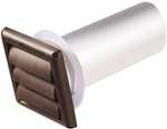 4 Louvered Dryer Vent Hood Brown