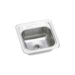 15 X 15 Three Hole 1 Bowl Stainless Steel Bar Sink Celebrity