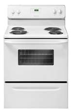 White 4.2 cubic feet Free Standing Electric Manual Clean Range